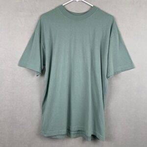 Los Angeles Apparel 1801GD 6.5oz Garment Dye Crew Neck T-Shirt Sage Green M USA